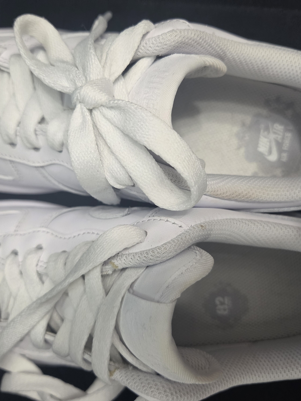 Nike Air Force 1 Low All-White Sneakers - Picture 6 of 8